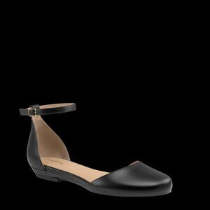 Pashion Footwear The Jocelyn - Coal Leather Flat Size 7.57.5